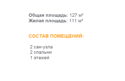 Проект дома S-127 м2 от 4450000 рублей