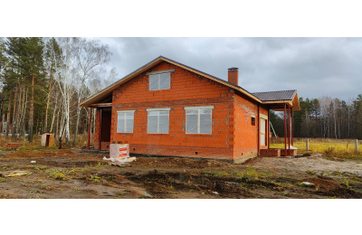 Строительство дома из керамических блоков в Рыбалово ул. Спортивная дом №13а, начало строительства май 2023 г., конец сентябрь 2023 год