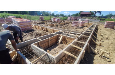 Строительство дома из керамических блоков в Рыбалово ул. Спортивная дом №13а, начало строительства май 2023 г., конец сентябрь 2023 год