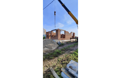 Строительство кирпичного дома ул. Пришвина дом №34, начало строительства май 2023г., конец август 2023 год.