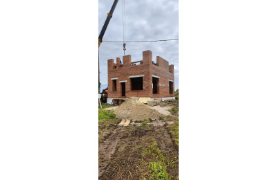 Строительство кирпичного дома ул. Пришвина дом №34, начало строительства май 2023г., конец август 2023 год.