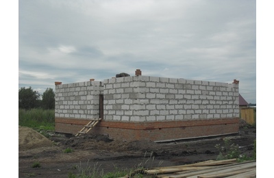 Строительство дома из газобетона мкр. Красивый пруд 2015 г.