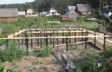 Устройство подвесного фундамента Аникино.