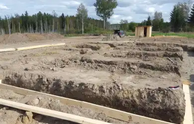 Устройство ленточного фундамента Петрово