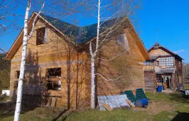Отделка фасада блок хаусом Аникино