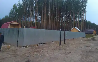 Забор из профлиста Оськино