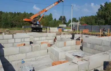 Строительство сборных фундаментов с блоков
