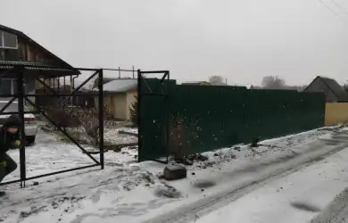 Устройство забора из профлиста СНТ 