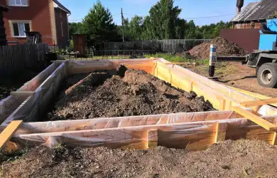 Строительство 2- ух этажного гаража из газобетона пос. Ключи