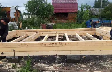 Строительство дачного домика 4x6 из бруса с мансардой СНТ «Весна»  участок №552
