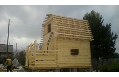 Строительство дачного домика Мичуринский-1.